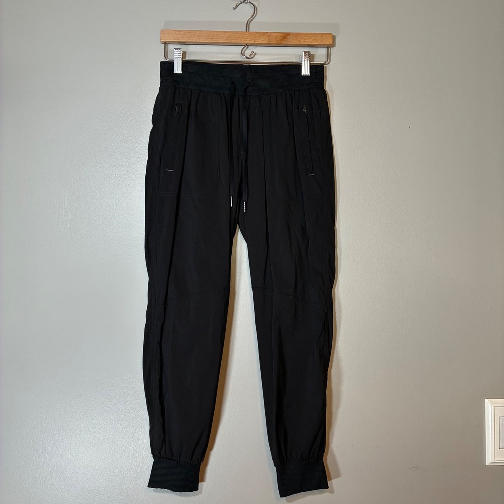 LL Bean Vista Camp Joggers Black Nylon Spandex Hiking Pants 513114 Womens XS